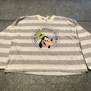 NWT NOS Vintage GOOFY Walt Disney Studios Long Sleeve Shirt Womens Large USA 90s